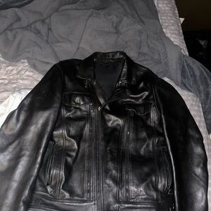 Screamin Eagle Black Genuine Leather Jacket